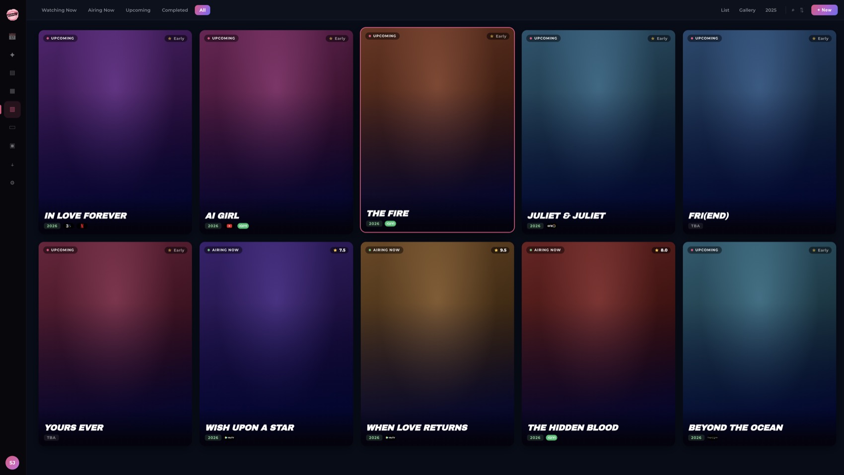 Draft, placeholder gradient gallery